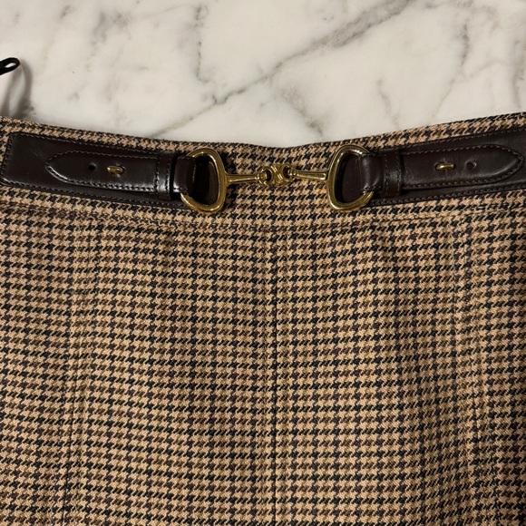 Celine houndstooth pleaded skirt in size 36 - Picture 5 of 12